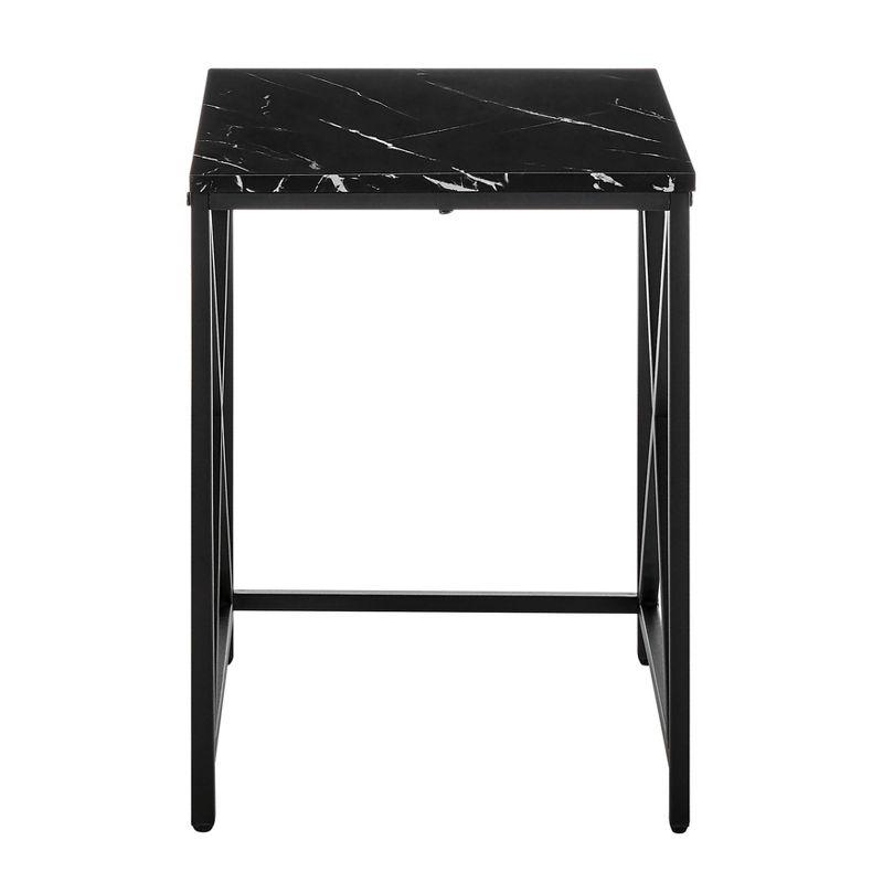 Square Marble Finish Nesting Side Table Set - Danya B.