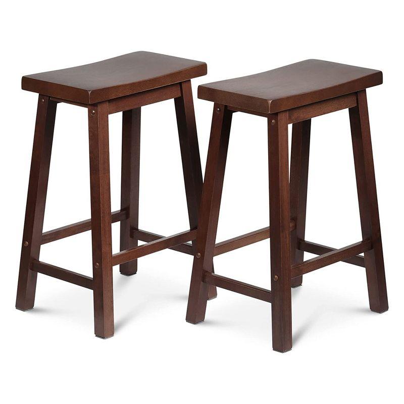 PJ Wood Solid Wood Accent Stool