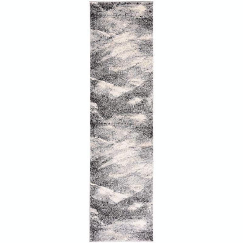 Retro RET2891 Power Loomed Indoor Runner Rug - Grey/Ivory - 2'3"x11' - Safavieh.