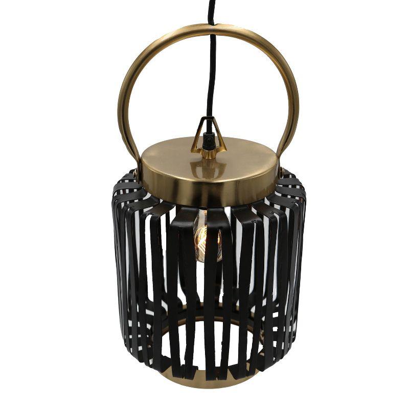 16" Metal Ford Lantern Pendant - River of Goods: UL Listed, Adjustable Height, Ceiling Lamp with E26 Socket