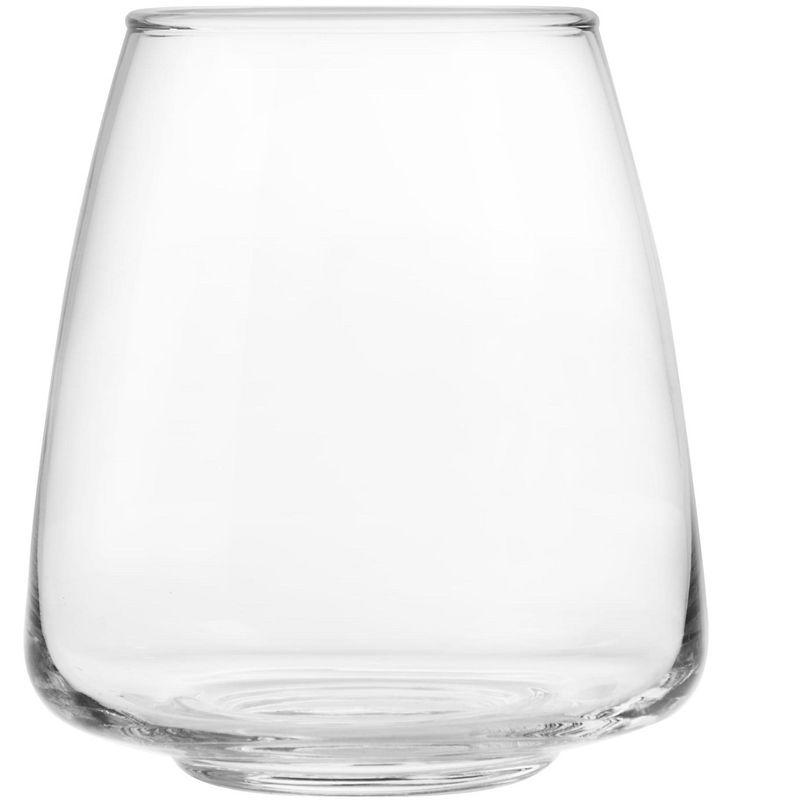 Libbey Stemless All Purpose Tapered Wine Glass, 16-ounce, Set of 6