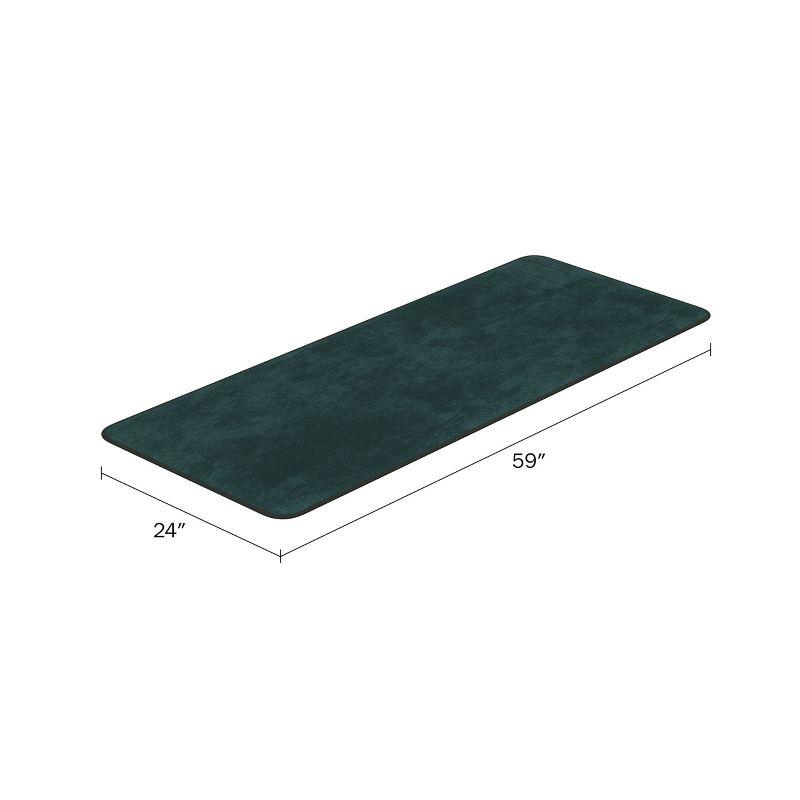 Hastings Home Oversized Memory Foam Bathroom Rug - 59" x 24", Forest Green