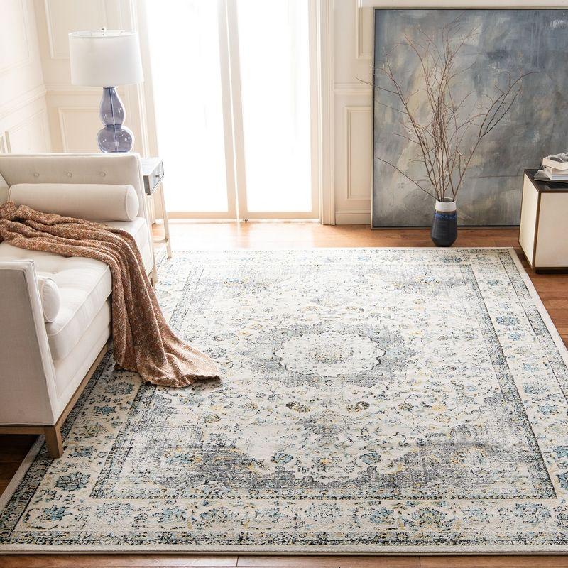 Evoke EVK220 Power Loomed Area Rug - Grey/Gold - 10'x14' - Safavieh.
