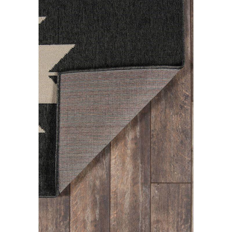 Baja Charcoal 20" Rectangular Indoor-Outdoor Geometric Rug