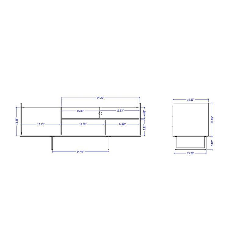 Winston Black and Cinnamon TV Stand with Cabinet