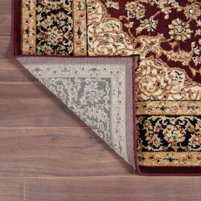 World Rug Gallery Traditional Oriental Medallion Area Rug - BURGUNDY 9'x12'