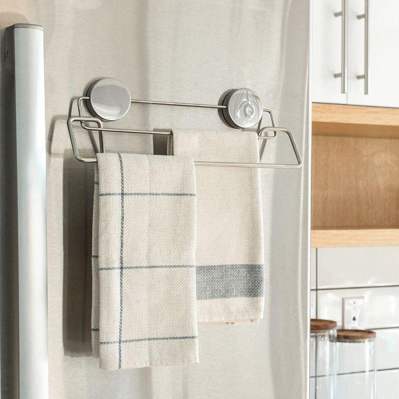 Better Houseware Stainless Steel Magnetic Towel Bar in Silver