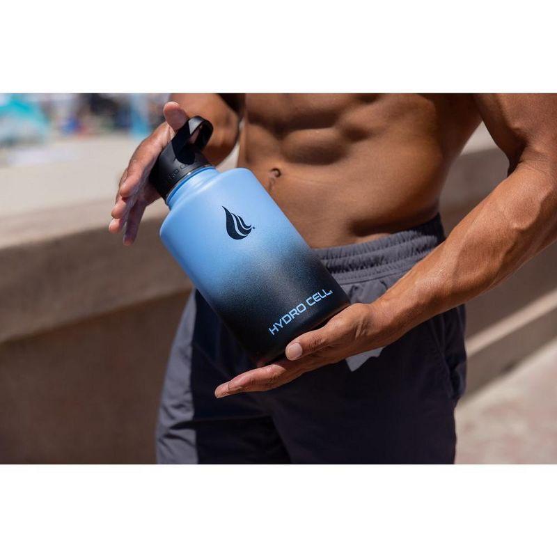 64oz Blue/Black Hydro Cell Wide Mouth Stainless Steel Water Bottle