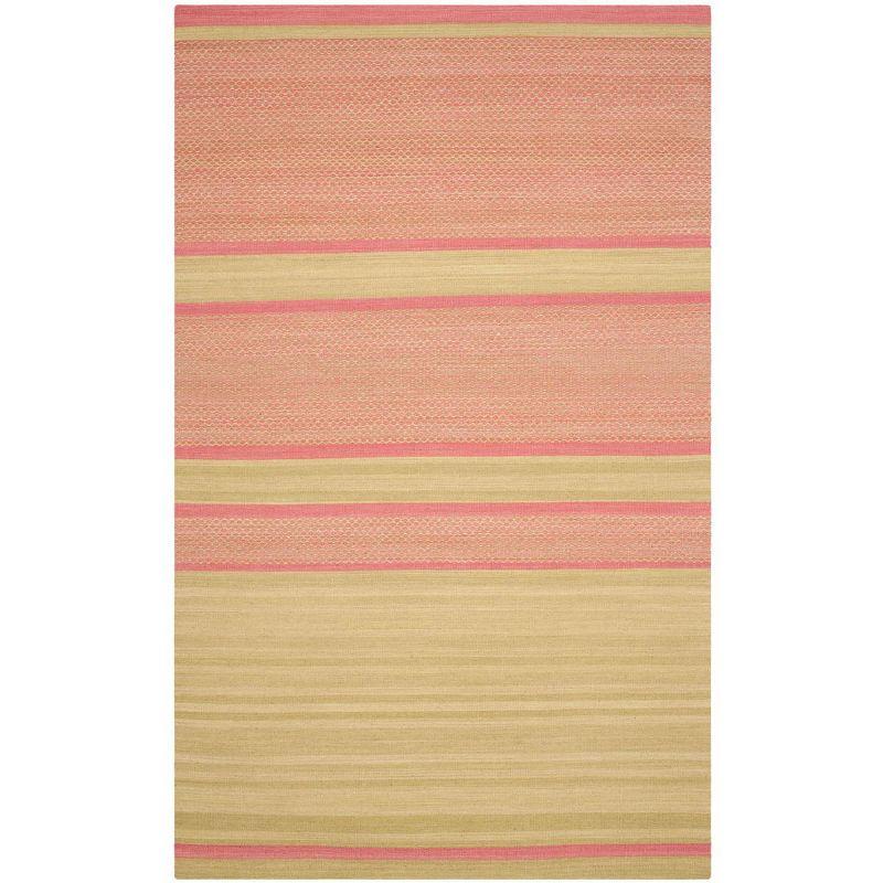 Kilim KLM952 Hand Woven Area Rug - Lime/Pink - 5'x8' - Safavieh.
