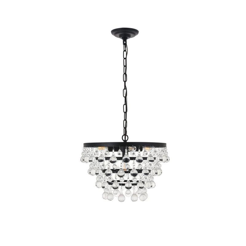 Kora 5-Light Black Glass Bowl Pendant