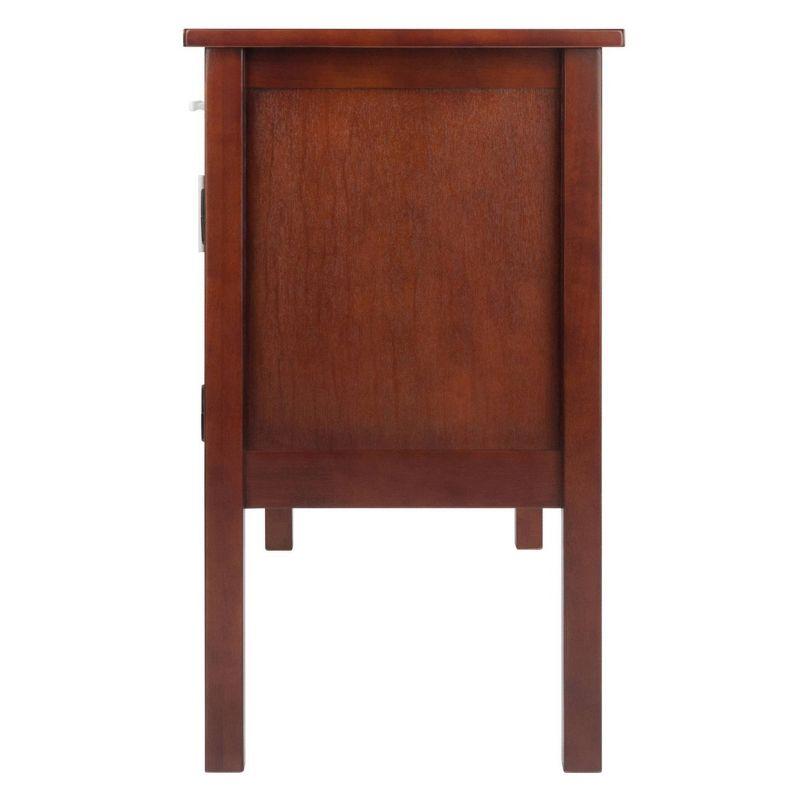 Emmett Writing Desk Walnut - Winsome: Wood Frame, 3 Drawers, Home Office Furniture