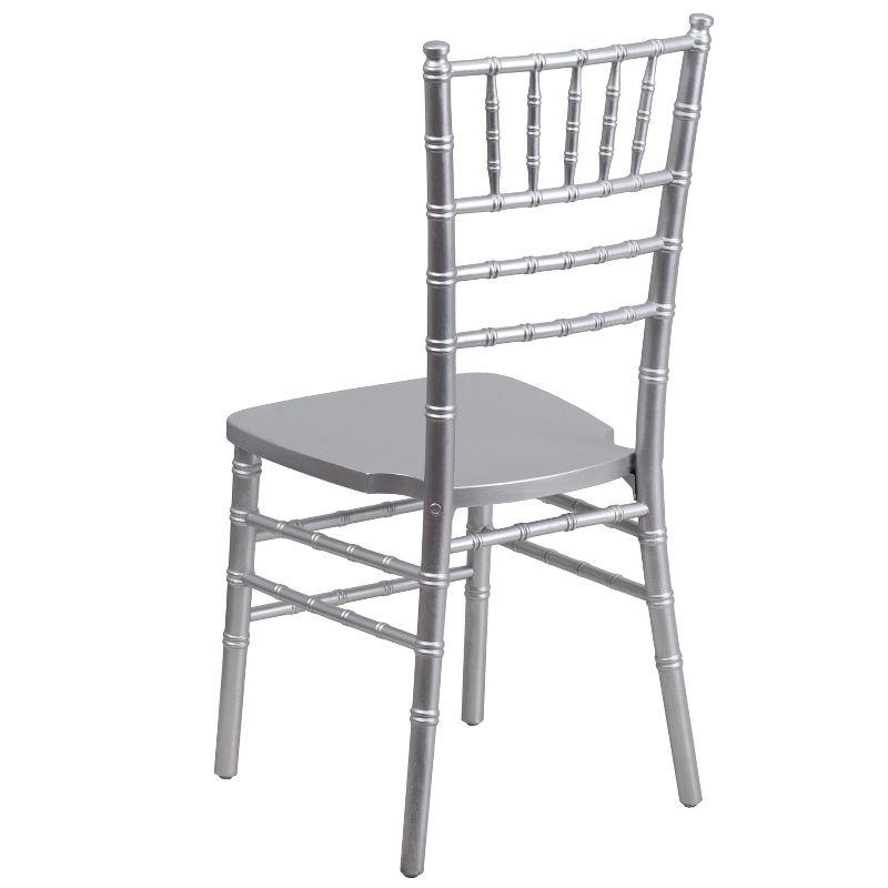 Elegant Silver Wood Chiavari Banquet Chair