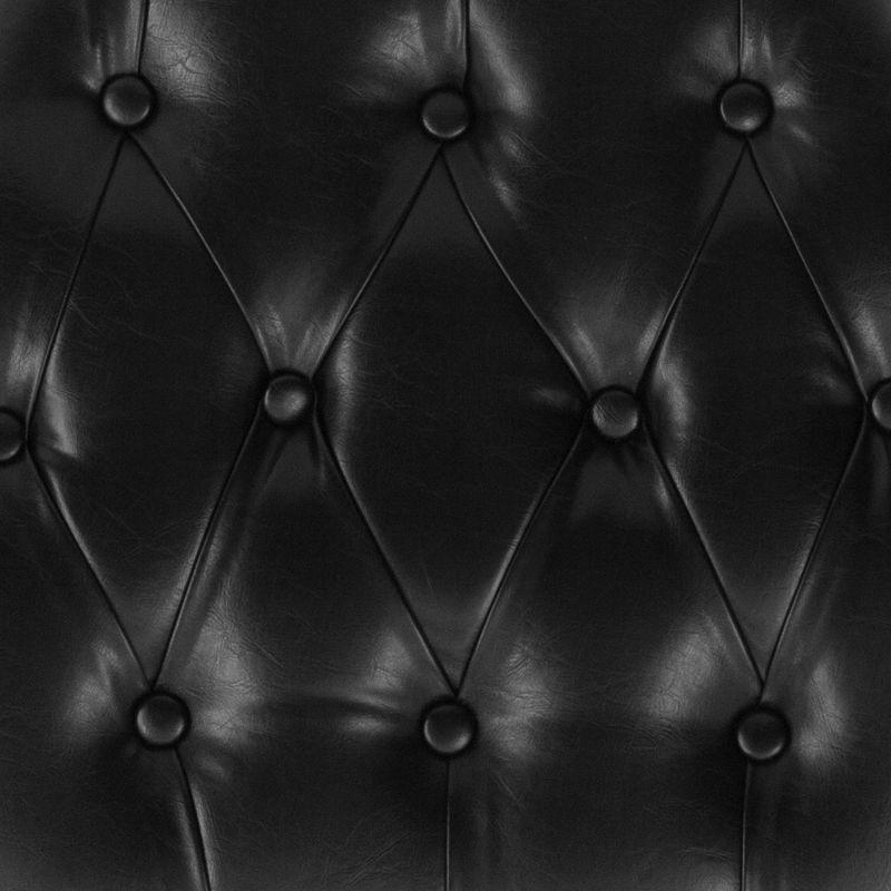 Elegant Black Tufted Vinyl Chiavari Chair Cushion for Dining Comfort