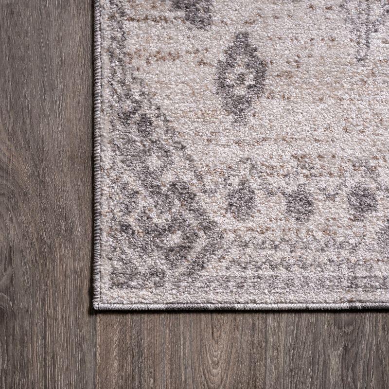 2'x10' Idris Diamond Geometric Runner Rug, Gray - JONATHAN Y