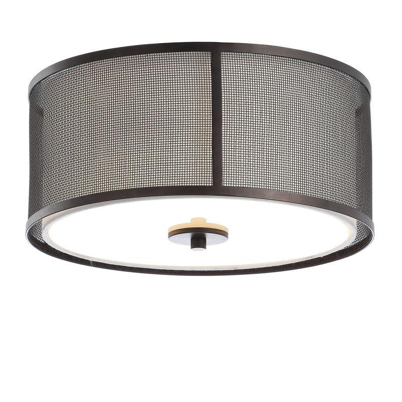 Layne Flush Mount - Dark Grey/White - Safavieh.