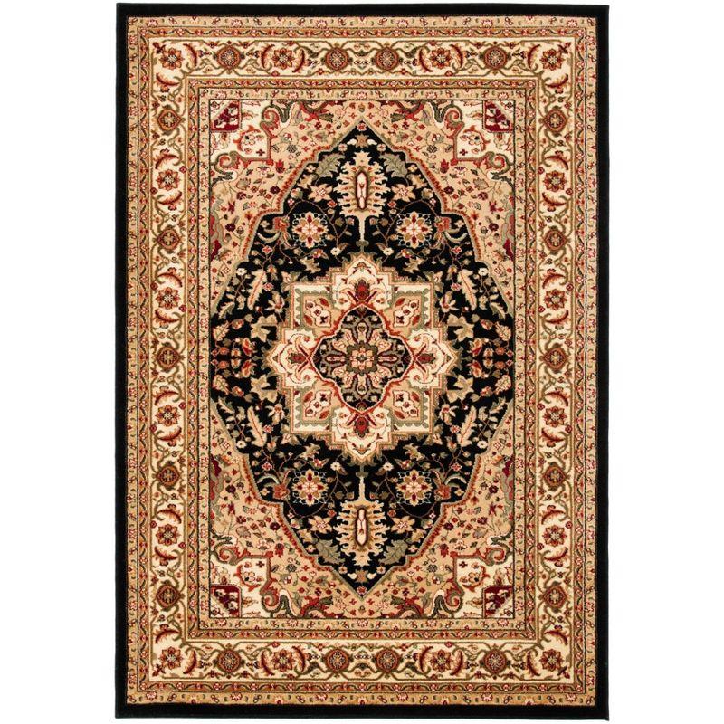 Lyndhurst Heriz LNH330 Power Loomed Area Rug - Black/Beige - 8'x10' - Safavieh