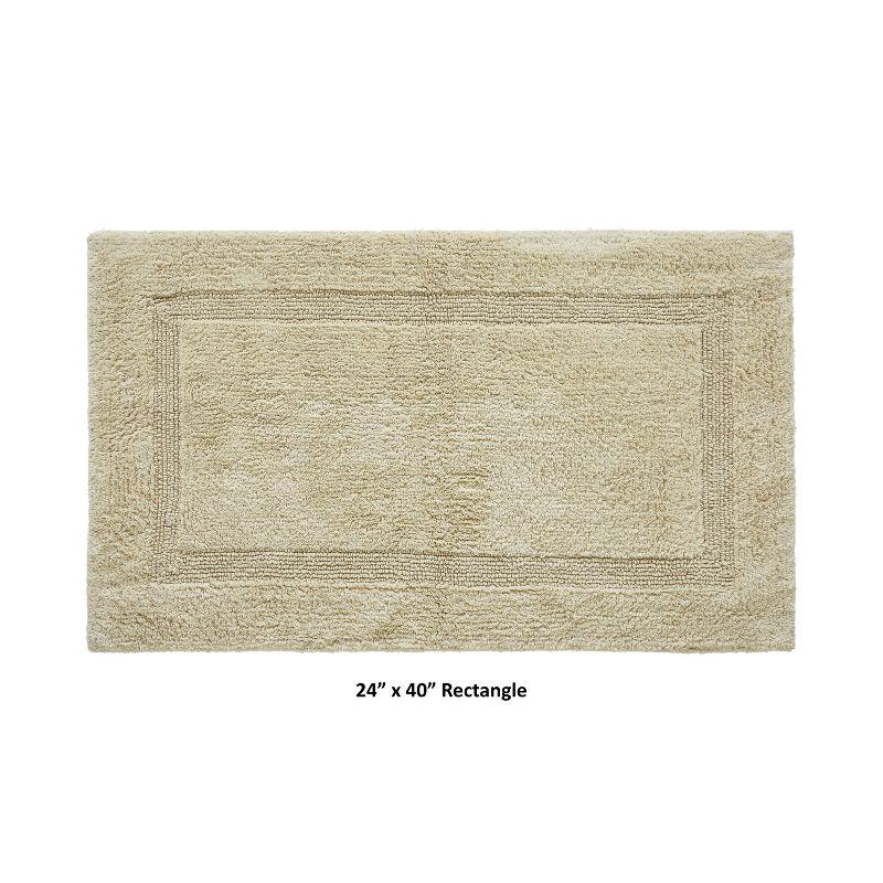 Better Trends Lux 100% Cotton Tufted Solid Reversible Bath Rug 24" x 40" Rectangle - Sand