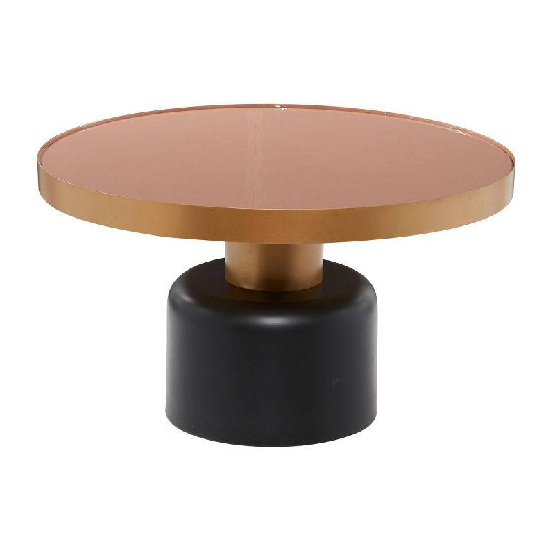 Round Metal Coffee Table Gold - Olivia & May