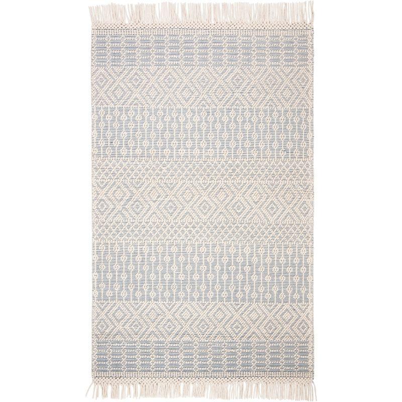 Natura NAT852 Hand Loomed Indoor Area Rug - Ivory/Grey - 5'x8' - Safavieh