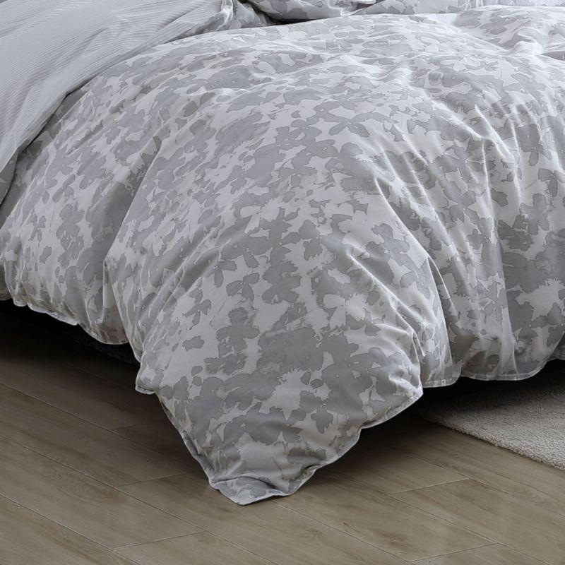 Twin Gray Organic Cotton Reversible Comforter Set