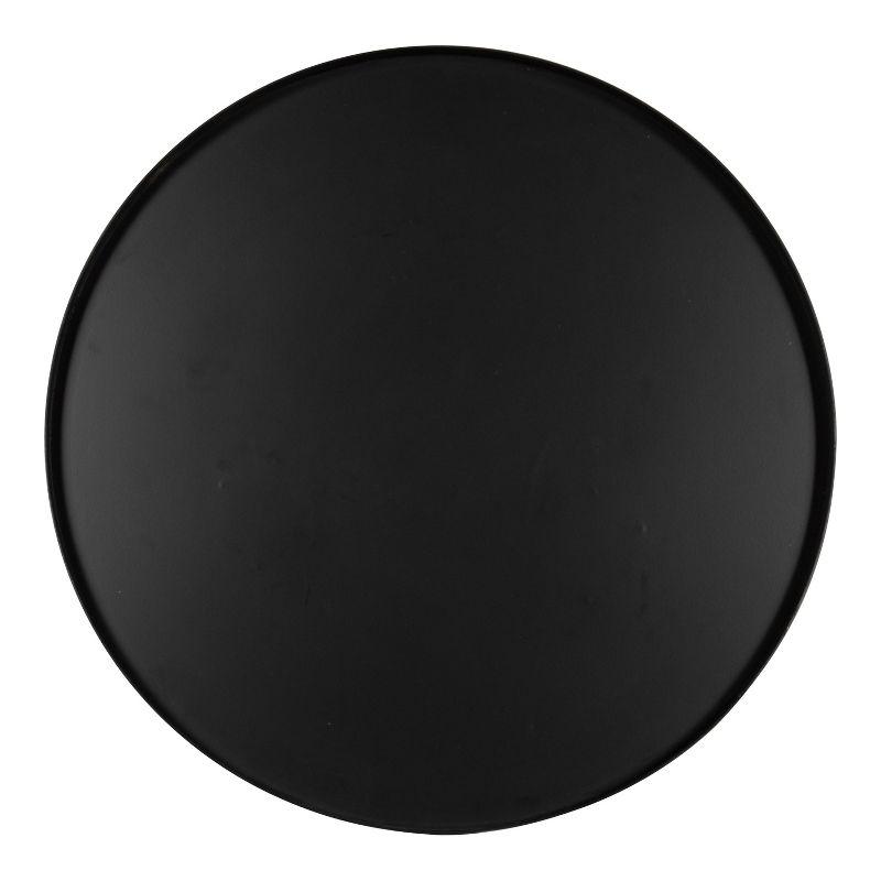 Kate and Laurel Duvall Round Metal Side Table, 20x20x20.5, Black
