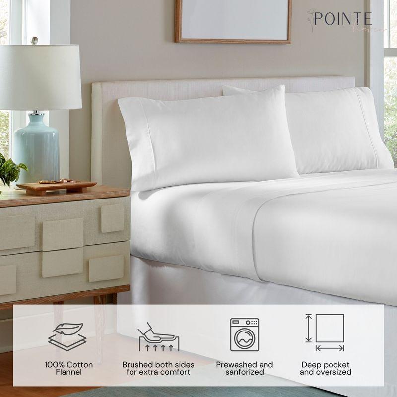 Pointehaven 180 GSM Cotton Flannel Sheet Set - Full, Zebra