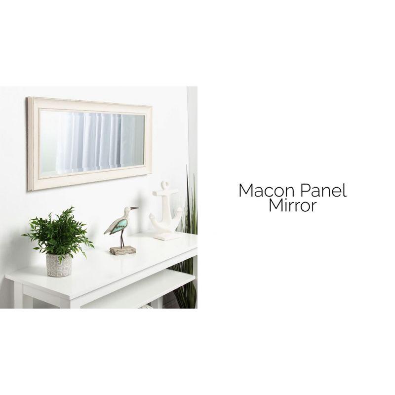 16" x 36" Macon Framed Wall Panel Mirror White - Kate and Laurel: Modern Style, Beveled Glass, No Assembly Required