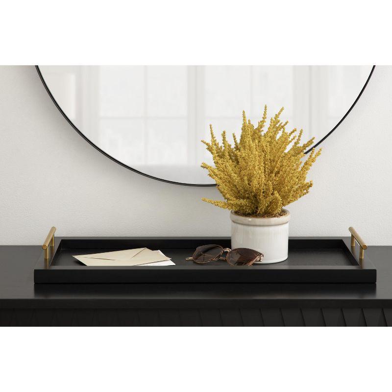 Kate and Laurel Halsey Tray, 10x24, Black