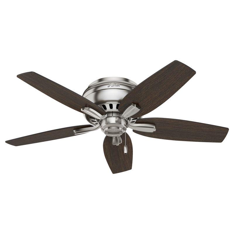 Newsome 42" 5 - Blade Traditional Flush Mount Indoor Ceiling Fan with Lights and Pull Chains