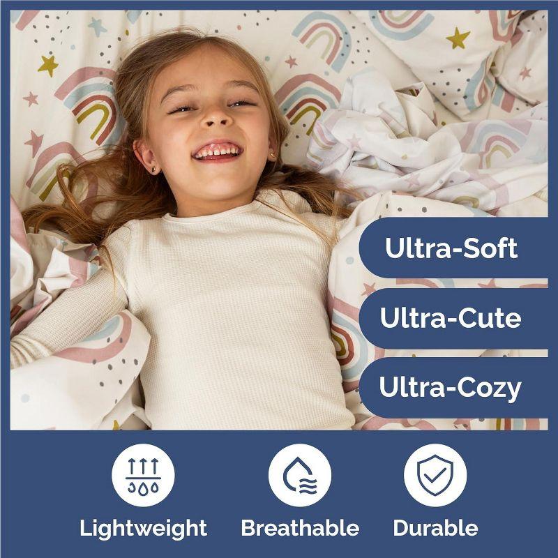 CGK Linens 4 Piece Kids Microfiber Sheet Set - Wrinkle Free - Cute, Cozy, Soft
