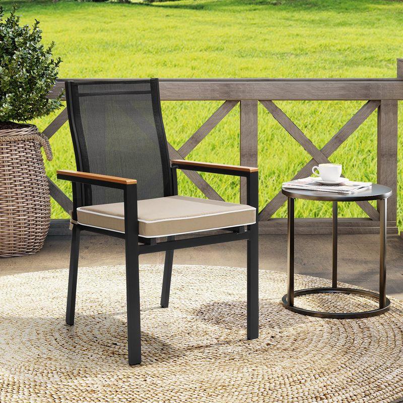 Crestlive Products Outdoor Chair Cushions Set of 2 Fade Resistant Beige