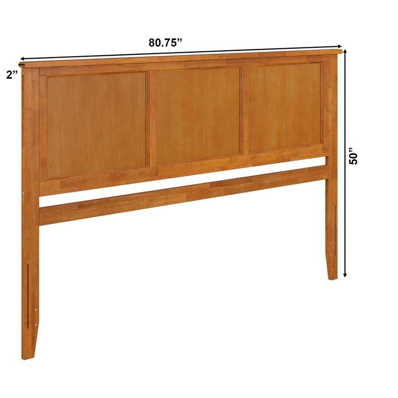 AFI Furnishings Madison King Solid Wood Panel Headboard in Light Toffee