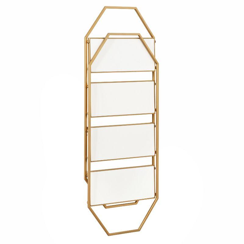 Kate and Laurel Adela Octagon Wood and Metal Shelf