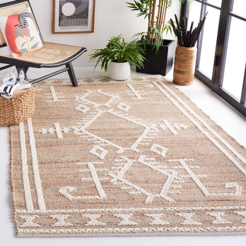 Natural Fiber NFB377 Hand Woven Area Rug - Natural/Ivory - 6'x6' - Safavieh.
