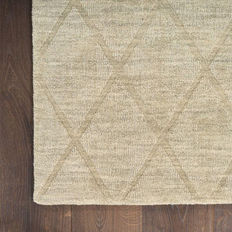 Nourison Wool Haven Sage Modern Wool Indoor Rug