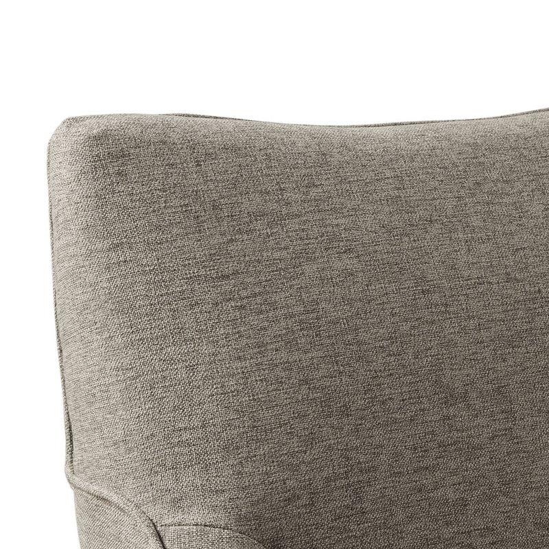 Martha Stewart London Skirted Swivel Chair Tan: Upholstered Polyester, No Assembly Required
