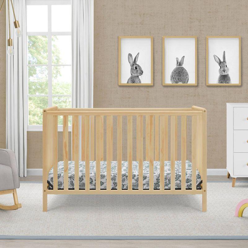 Natural Pine 4-in-1 Convertible Crib with Adjustable Mattress Height