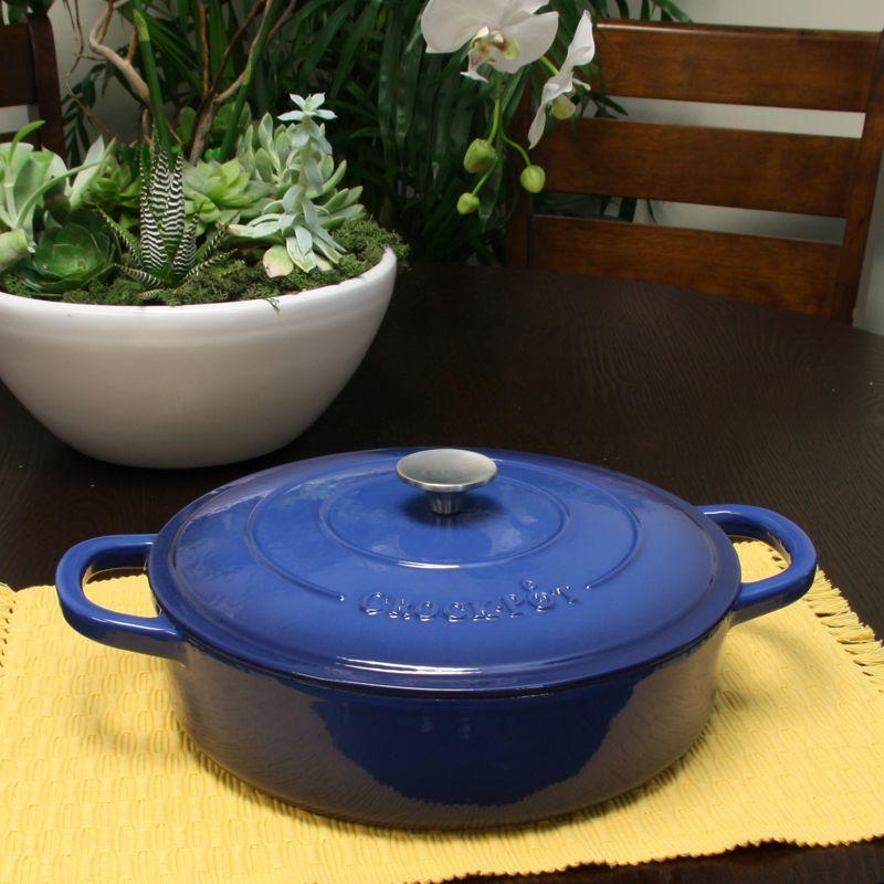 Crock-pot Crock-pot Artisan 5 qt. Non-Stick Cast Iron Round Braiser with Lid