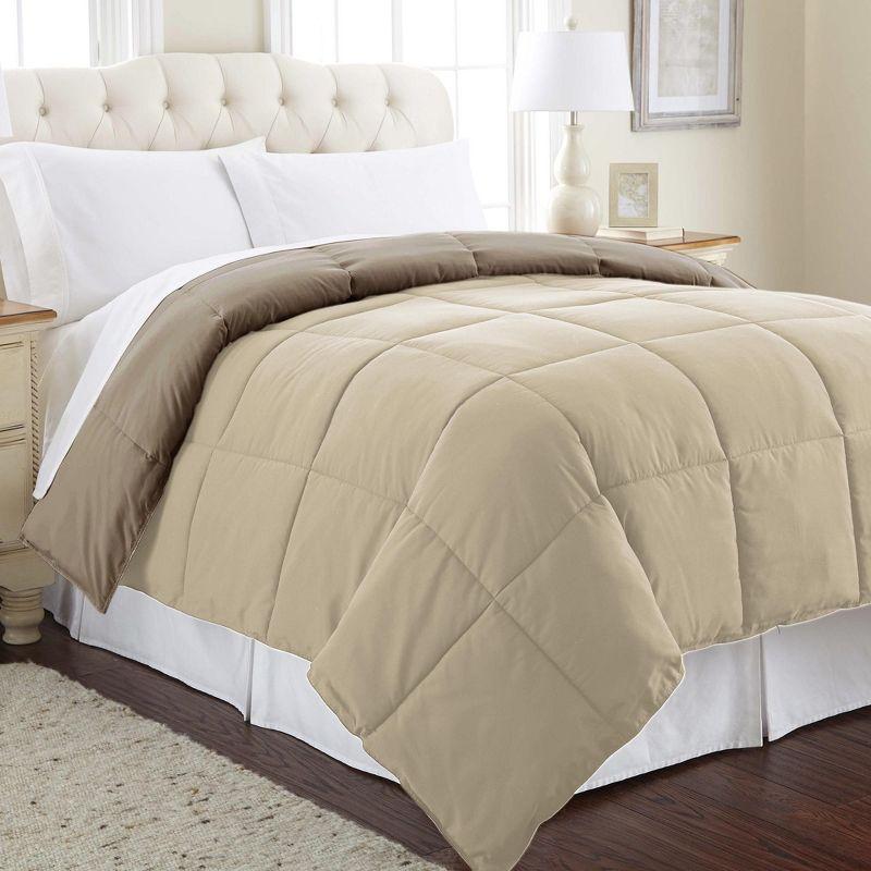 Modern Threads Sanctuary by PCT Down Alternative Microfiber Quilted Reversible Comforter & Duvet Insert - Soft, Comfortable Alternative to Goose Down - Bedding for All Seasons