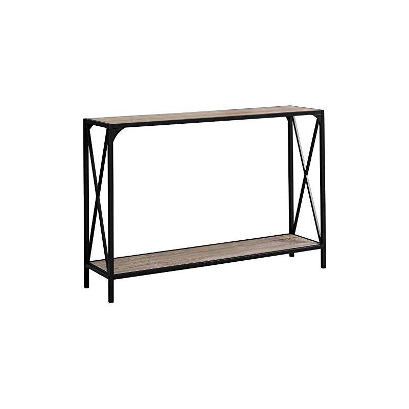 Monarch Specialties Accent Table, Console, Entryway, Narrow, Sofa, Living Room, Bedroom, Brown Laminate, Black Metal, Contemporary, Modern