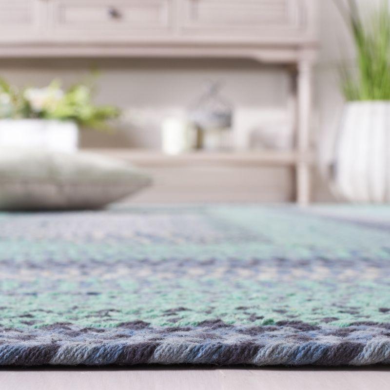 Braided BRD651 Flat Weave Indoor Area Rug - Grey/Green - 5'x8' - Safavieh