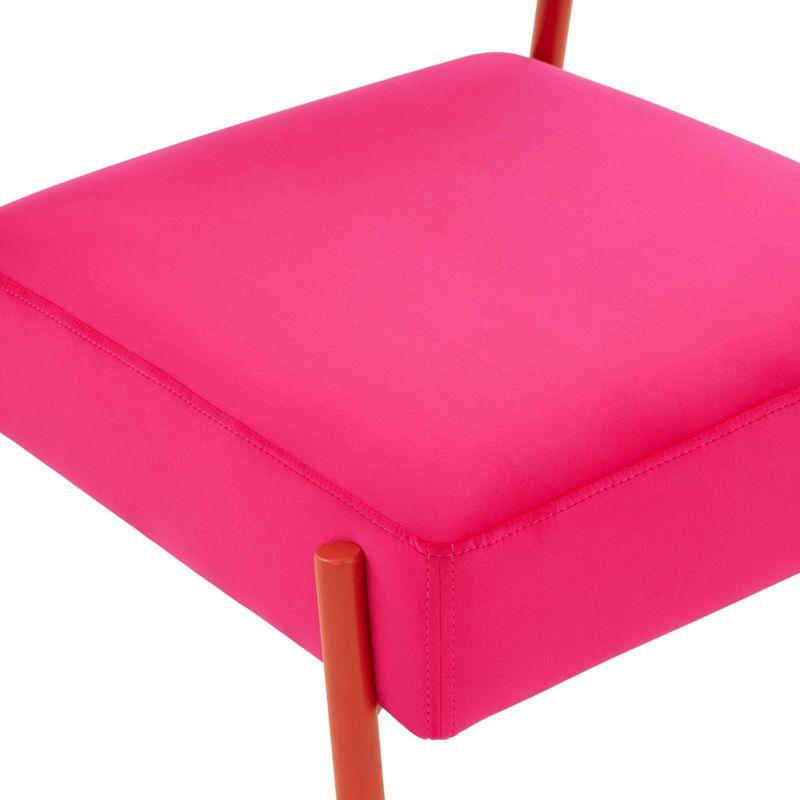 Jolene Velvet Accent Chair Pink 20.8"W x 24.3"D x 29"H