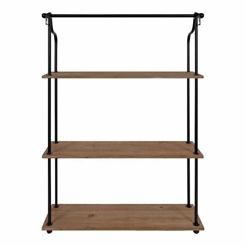 21" x 32" Walters Wood/Metal 3 Tier Shelving - Kate & Laurel All Things Decor