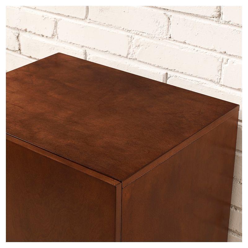 Everett Mid-Century Mahogany Console Cabinet with Adjustable Shelf