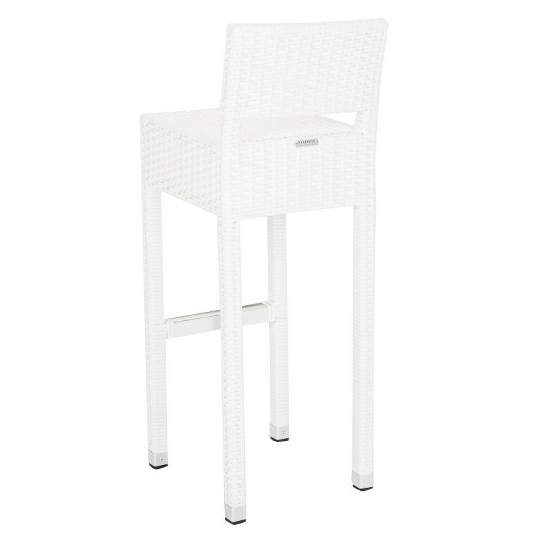 Landry Barstool - Indoor/Outdoor - FOX5212 - White - Safavieh