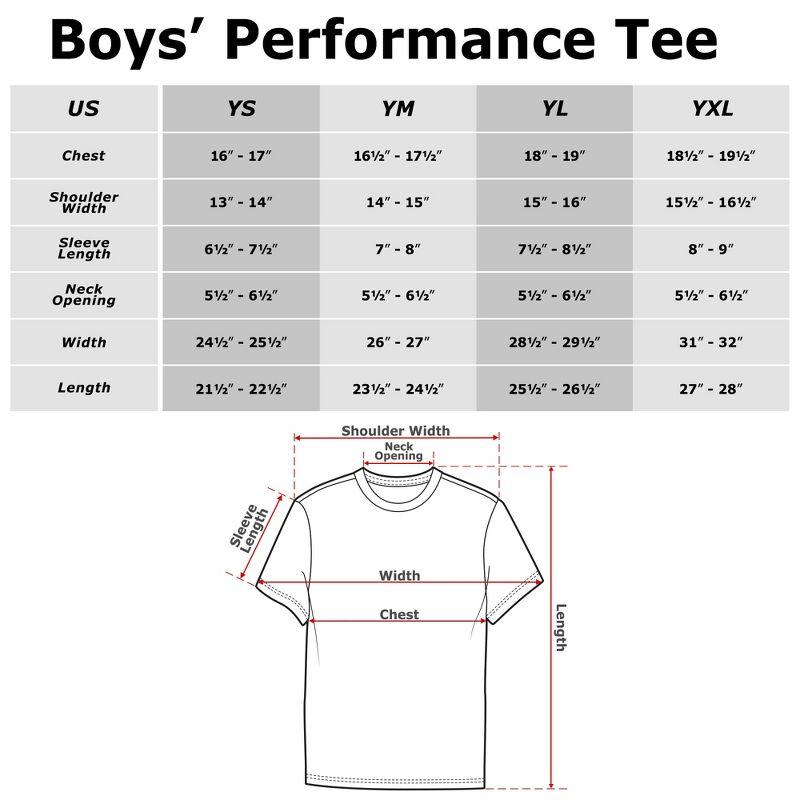 Boy's Disney Mickey Mouse Large Pose  Performance Tee - Red Heather - Small