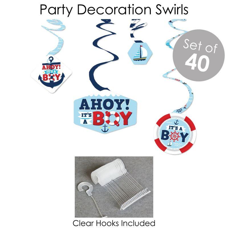Big Dot of Happiness Ahoy It's a Boy - Nautical Baby Shower Supplies - Banner Decoration Kit - Fundle Bundle