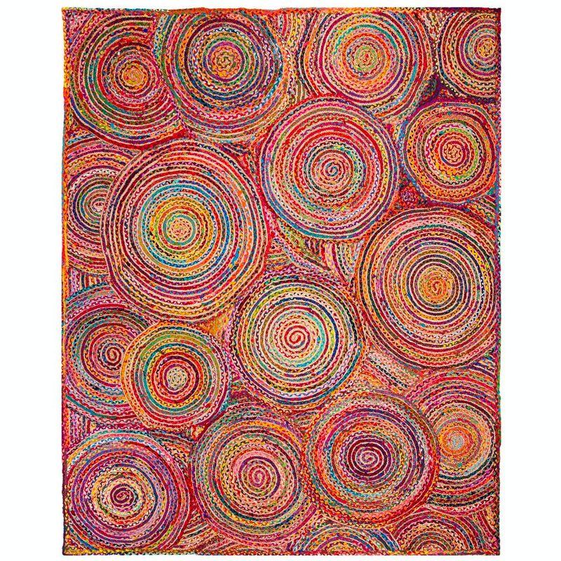 Cape Cod CAP203 Woven Indoor Area Rug - Red/Multi - 8'x10' - Safavieh