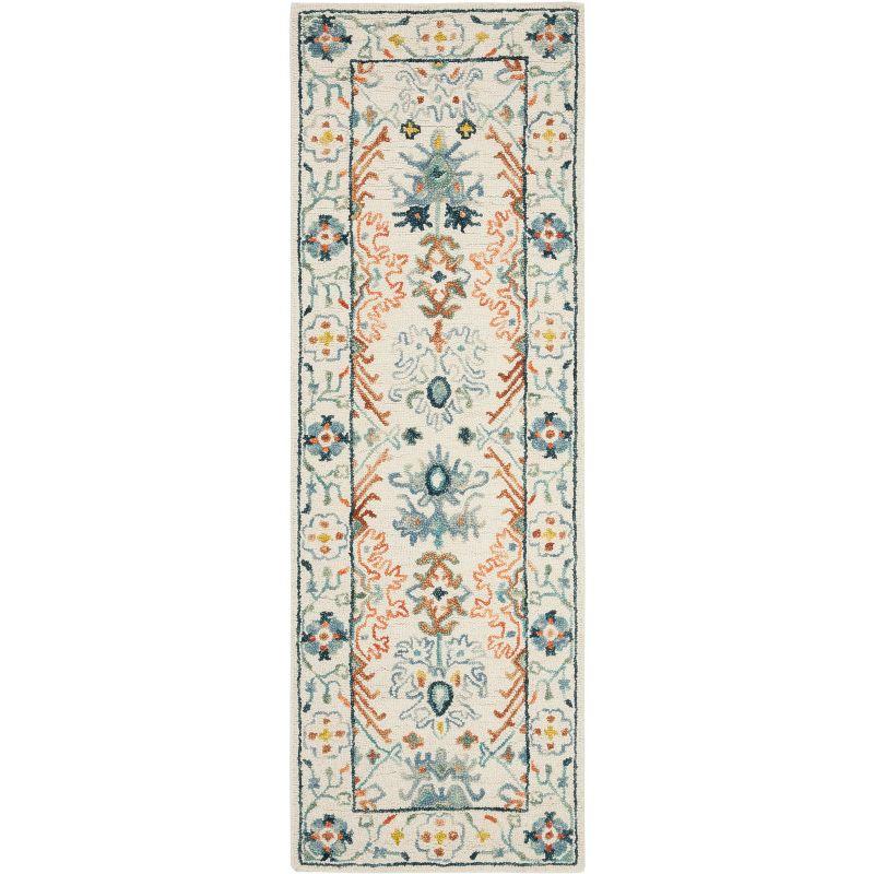 Aspen APN310 Hand Tufted Indoor Runner Rug - Ivory/Blue - 2'3"x19' - Safavieh