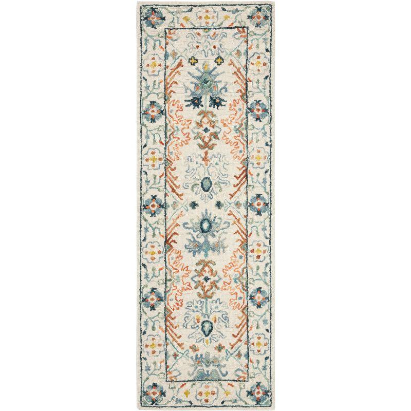 Aspen Blue and Ivory Hand-Tufted Wool Area Rug